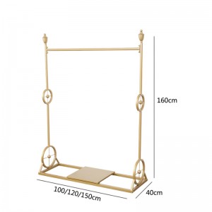 Tmj PP - 565 Multi - functional Adjustable height Gold Metal Clothing showroom